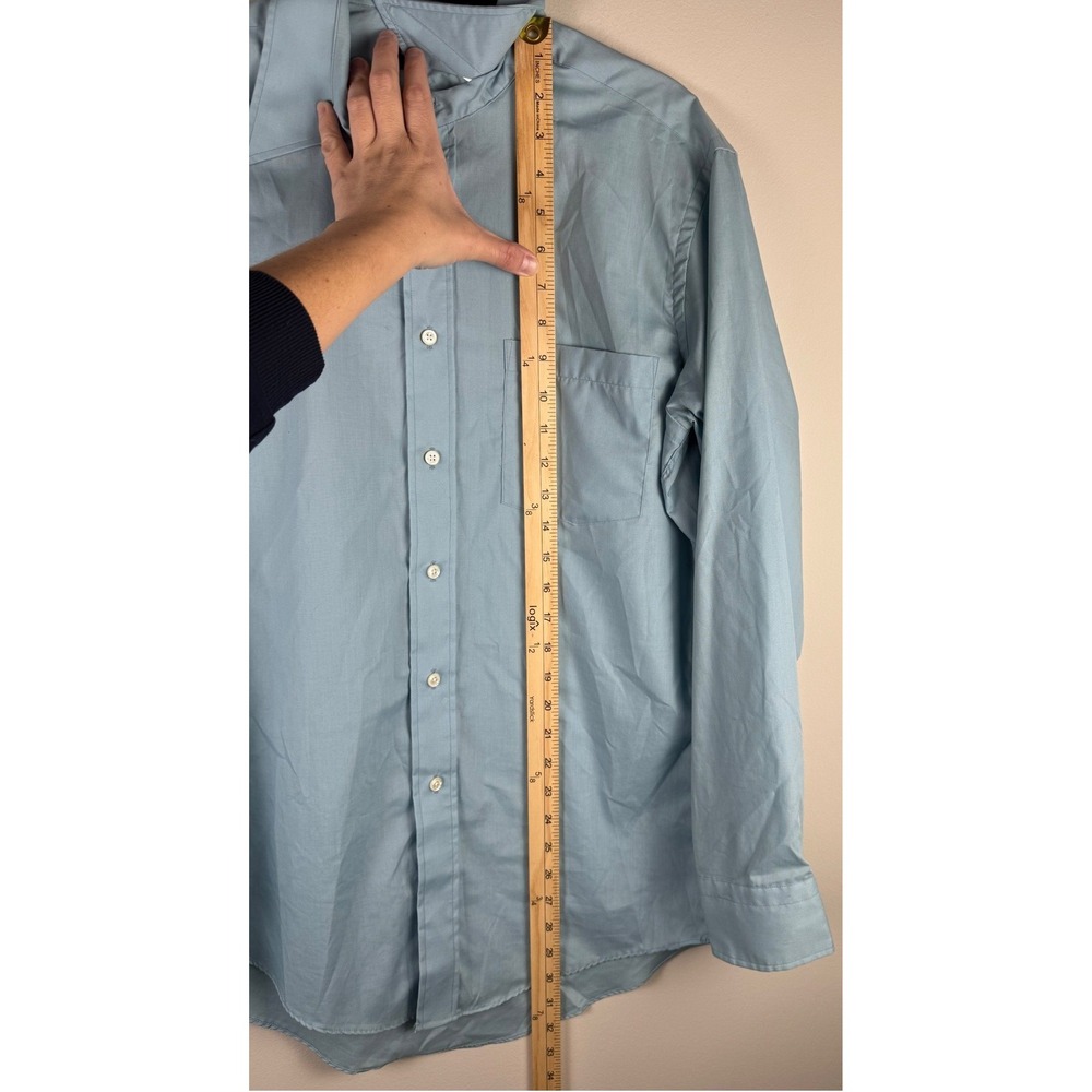 Christian Dior Monsieur Mens Light Blue Long Sleeve Button Down Shirt 15 32-33 - Picture 7 of 8